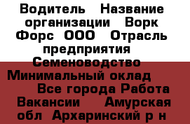 Водитель › Название организации ­ Ворк Форс, ООО › Отрасль предприятия ­ Семеноводство › Минимальный оклад ­ 42 900 - Все города Работа » Вакансии   . Амурская обл.,Архаринский р-н